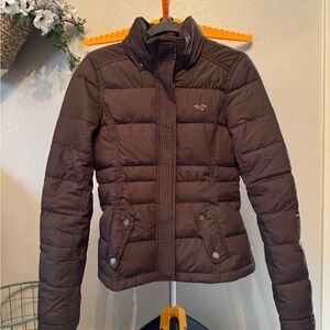 Hollister Chocolate Brown Puffer Jacket